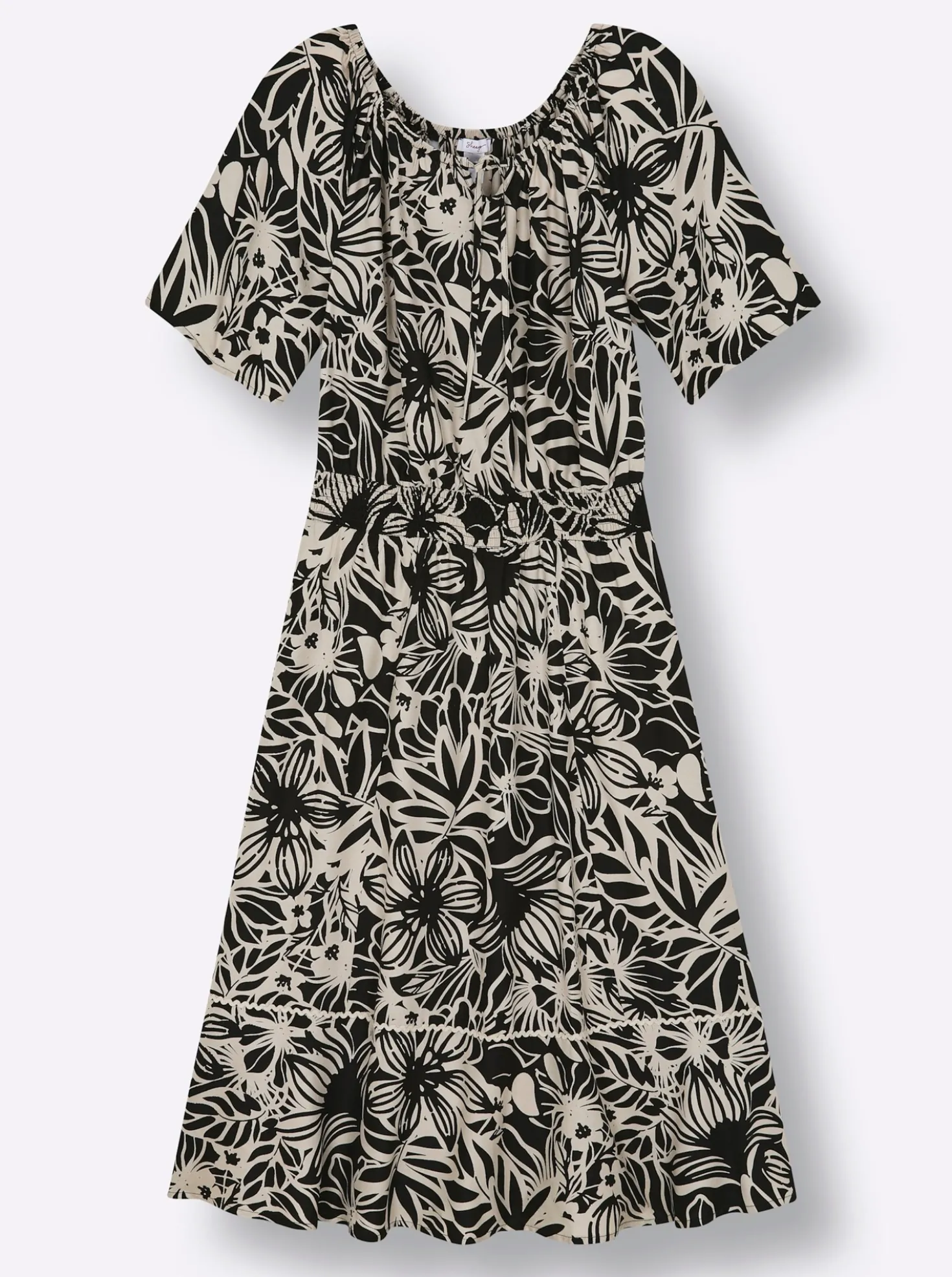 Maxikleid mit floralem Alloverdruck