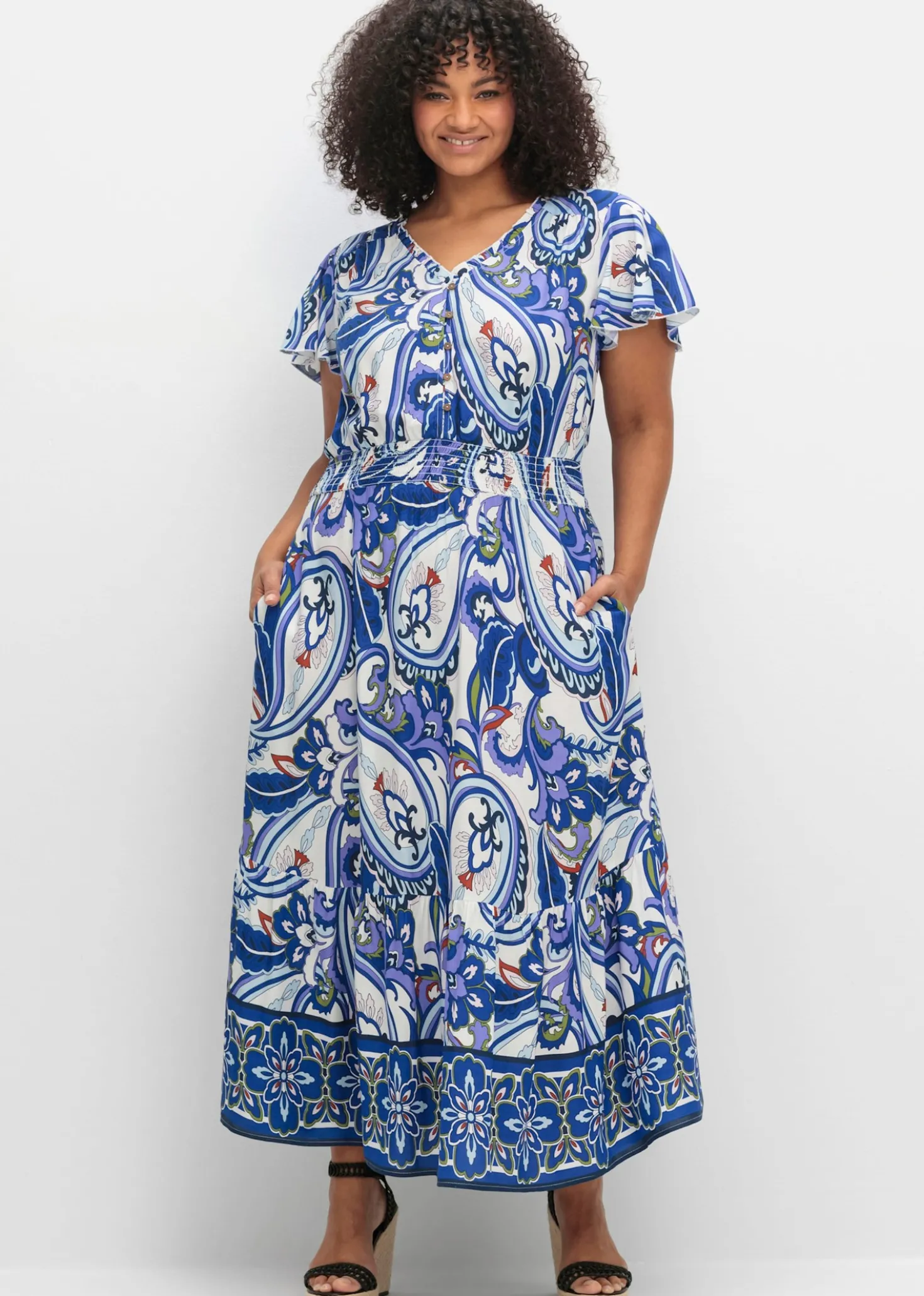 Maxikleid mit Paisleyprint