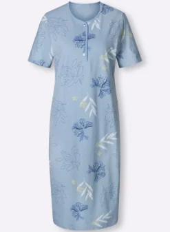 Nachthemden im Doppelpack, floraler Print