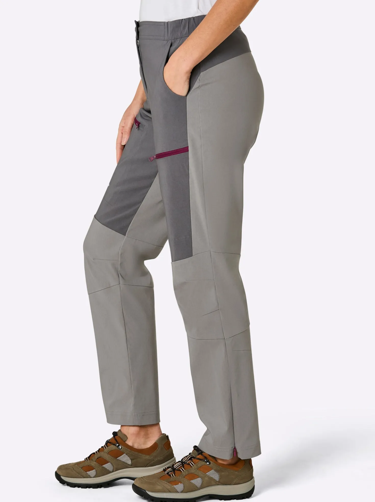 Outdoorhose mit Reißverschluss am Saum