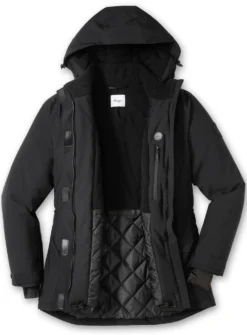 Outdoorjacke mit abnehmbarer Kapuze