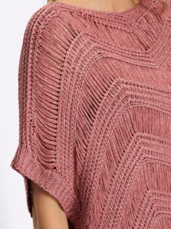 Oversize-Pullover mit Glanzgarn