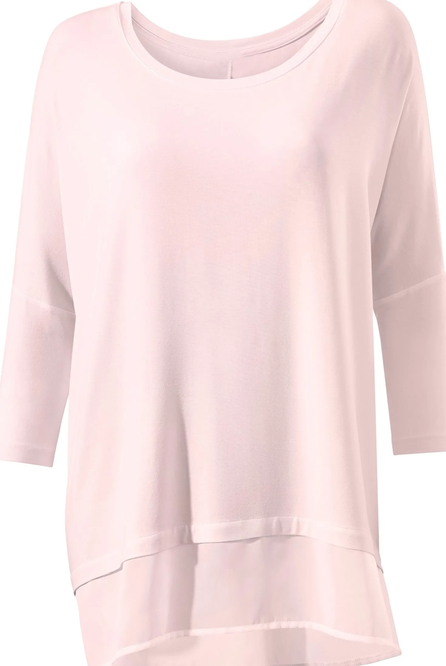 Oversize-Shirt mit Chiffon-Saum