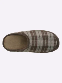 Pantoffel in Textil-Qualität, kariert