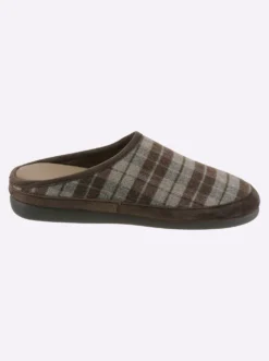 Pantoffel in Textil-Qualität, kariert