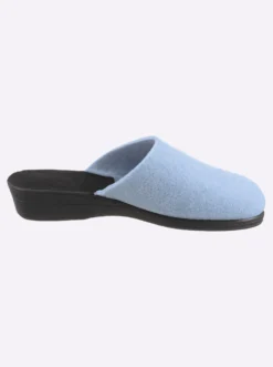Pantoffel mit Keilabsatz, Filz