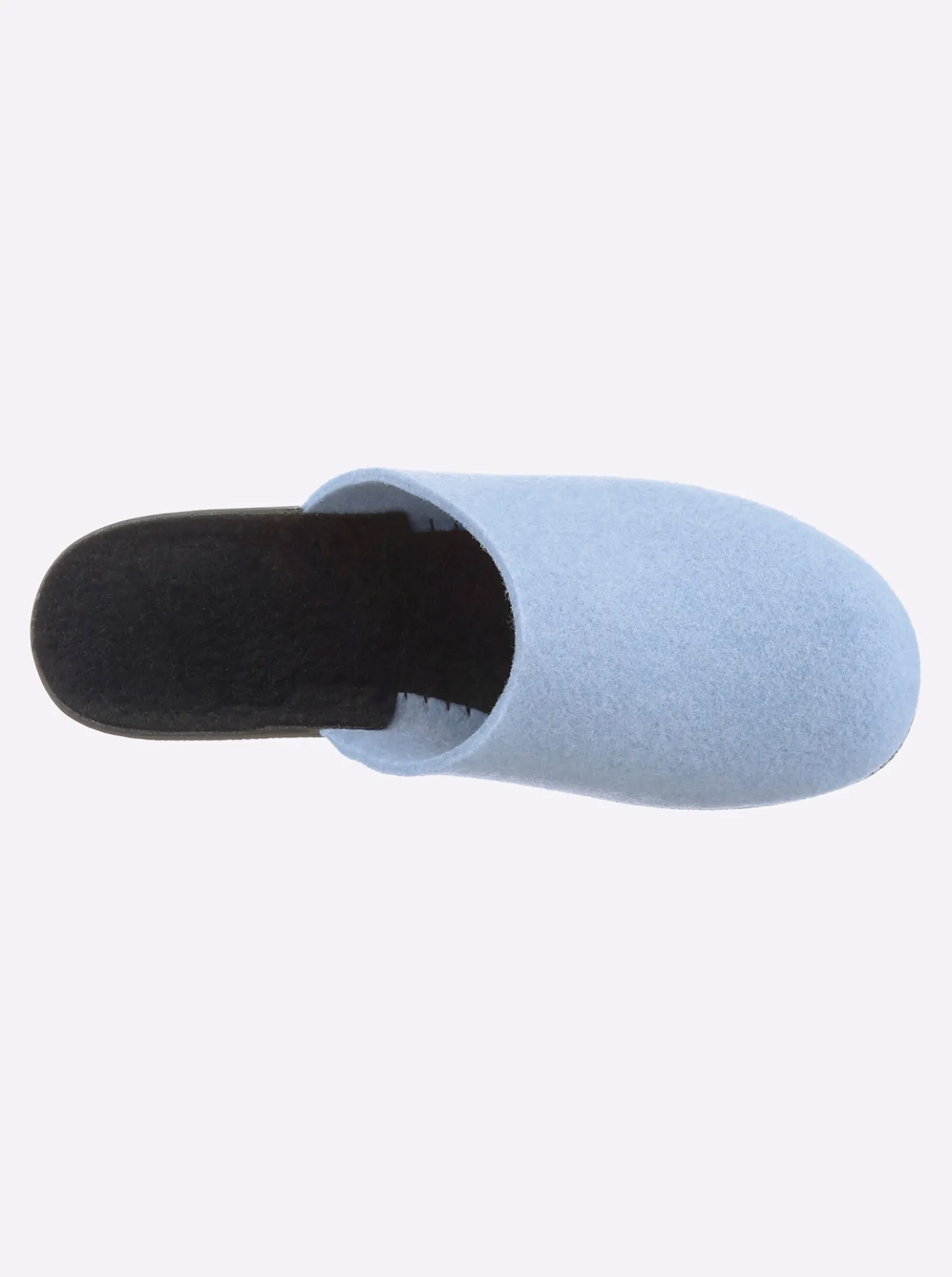 Pantoffel mit Keilabsatz, Filz