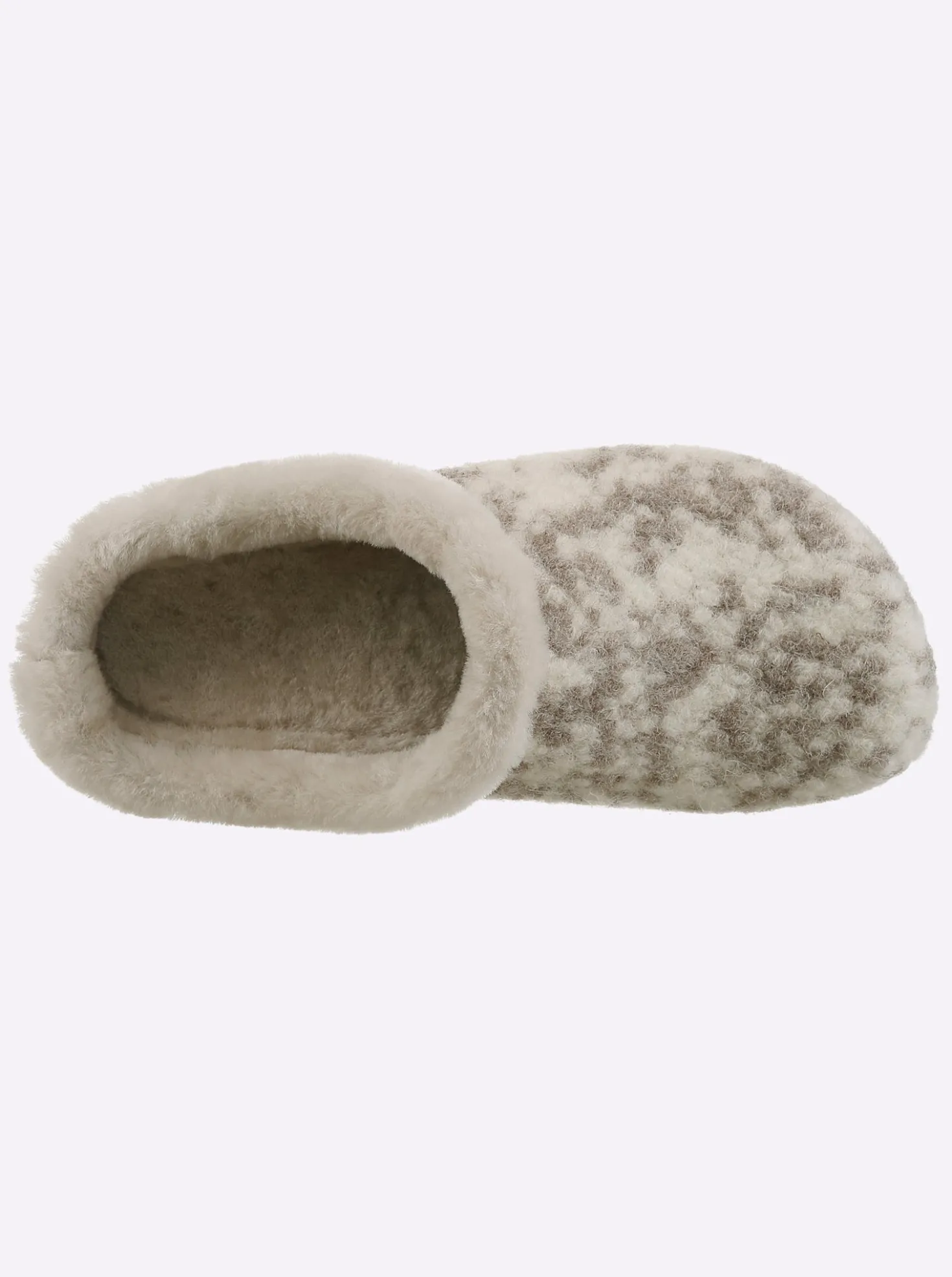 Pantoffel mit Lammfell-Sohle