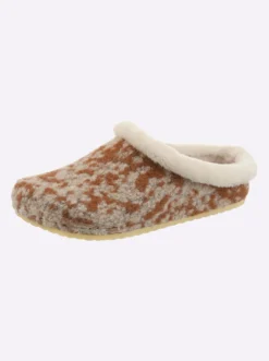 Pantoffel mit Lammfell-Sohle