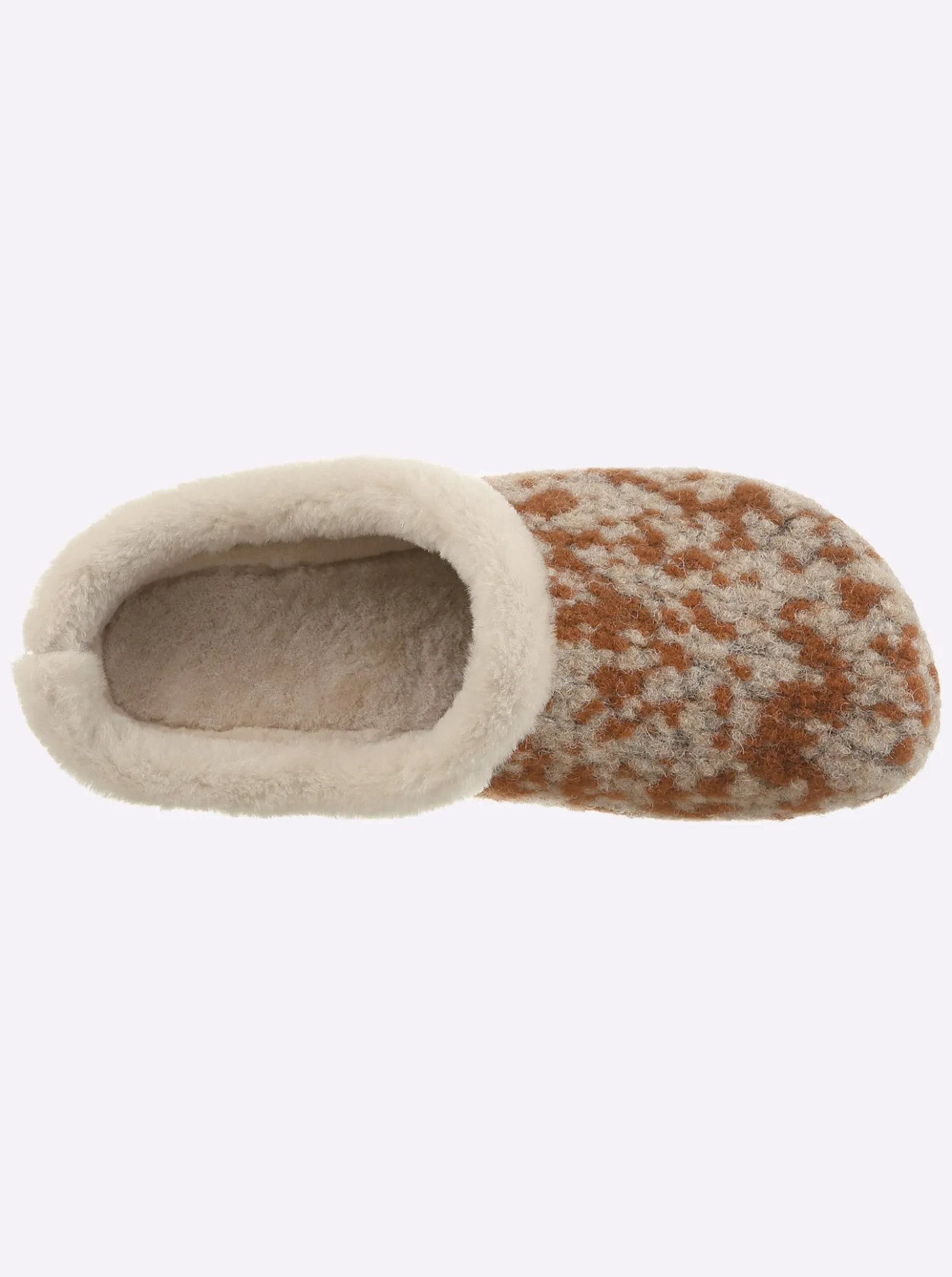 Pantoffel mit Lammfell-Sohle