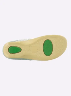 Pantolette aus Glatt- und Veloursleder