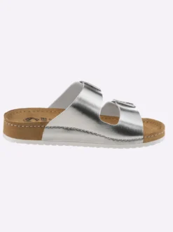 Pantolette in Metallic-Farben