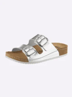 Pantolette in Metallic-Farben