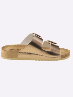 Pantolette in Metallic-Farben