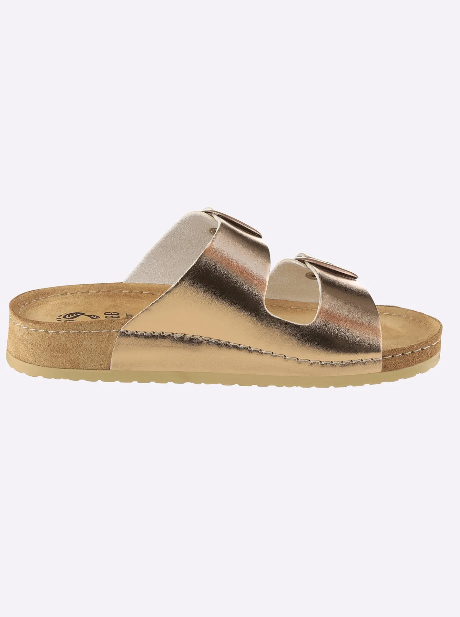 Pantolette in Metallic-Farben