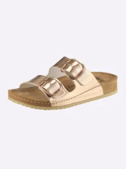 Pantolette in Metallic-Farben