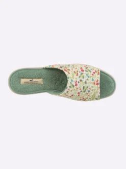 Pantolette mit floralem Druck