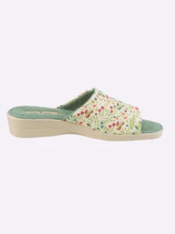 Pantolette mit floralem Druck