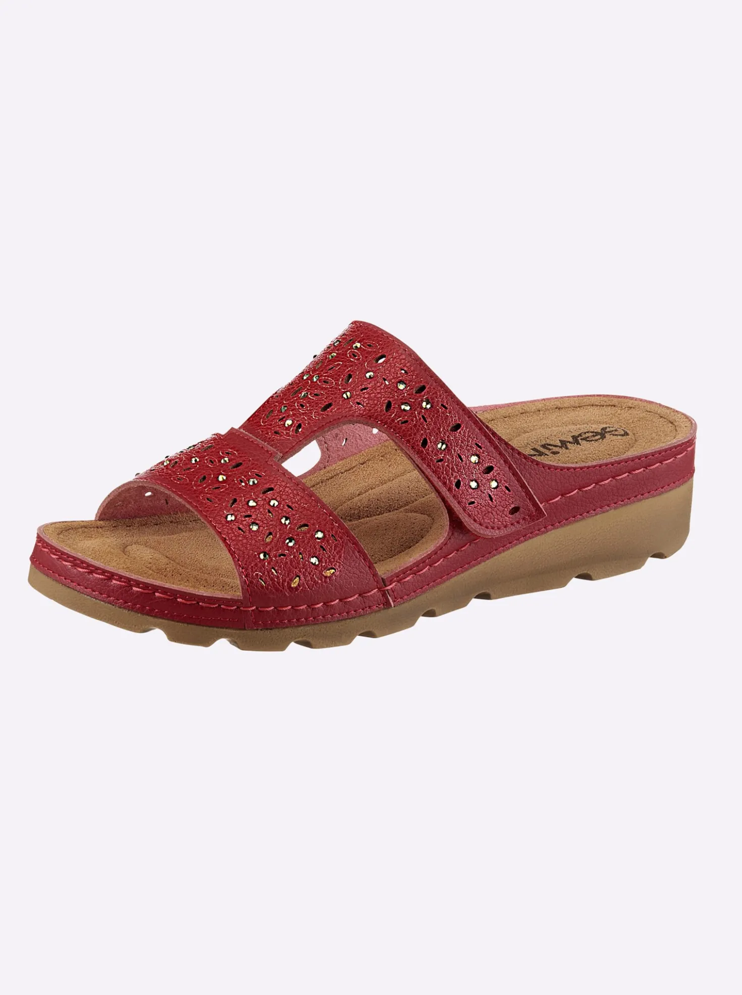 Pantolette mit Glitzersteinchen