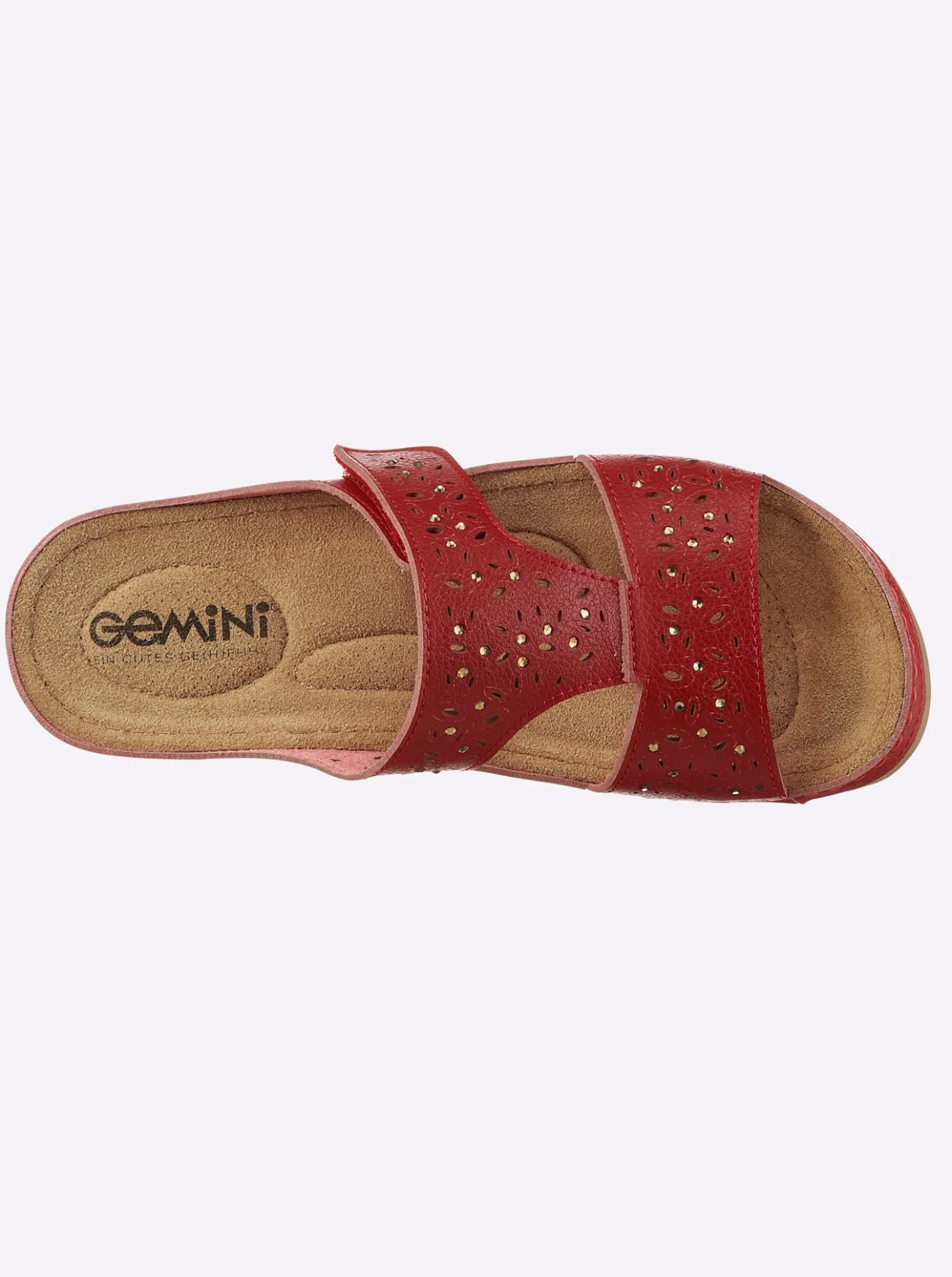 Pantolette mit Glitzersteinchen