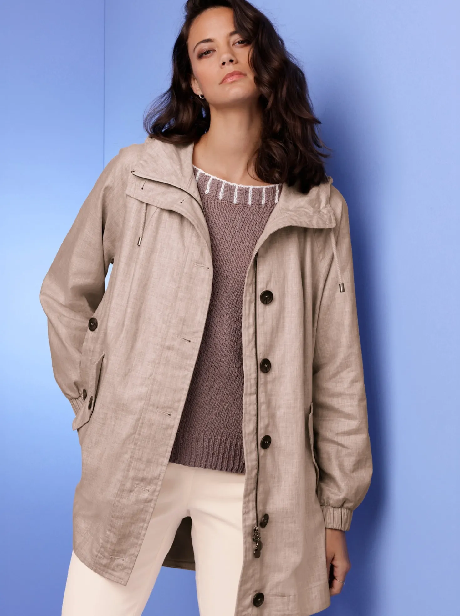 Parka mit 30% Leinen