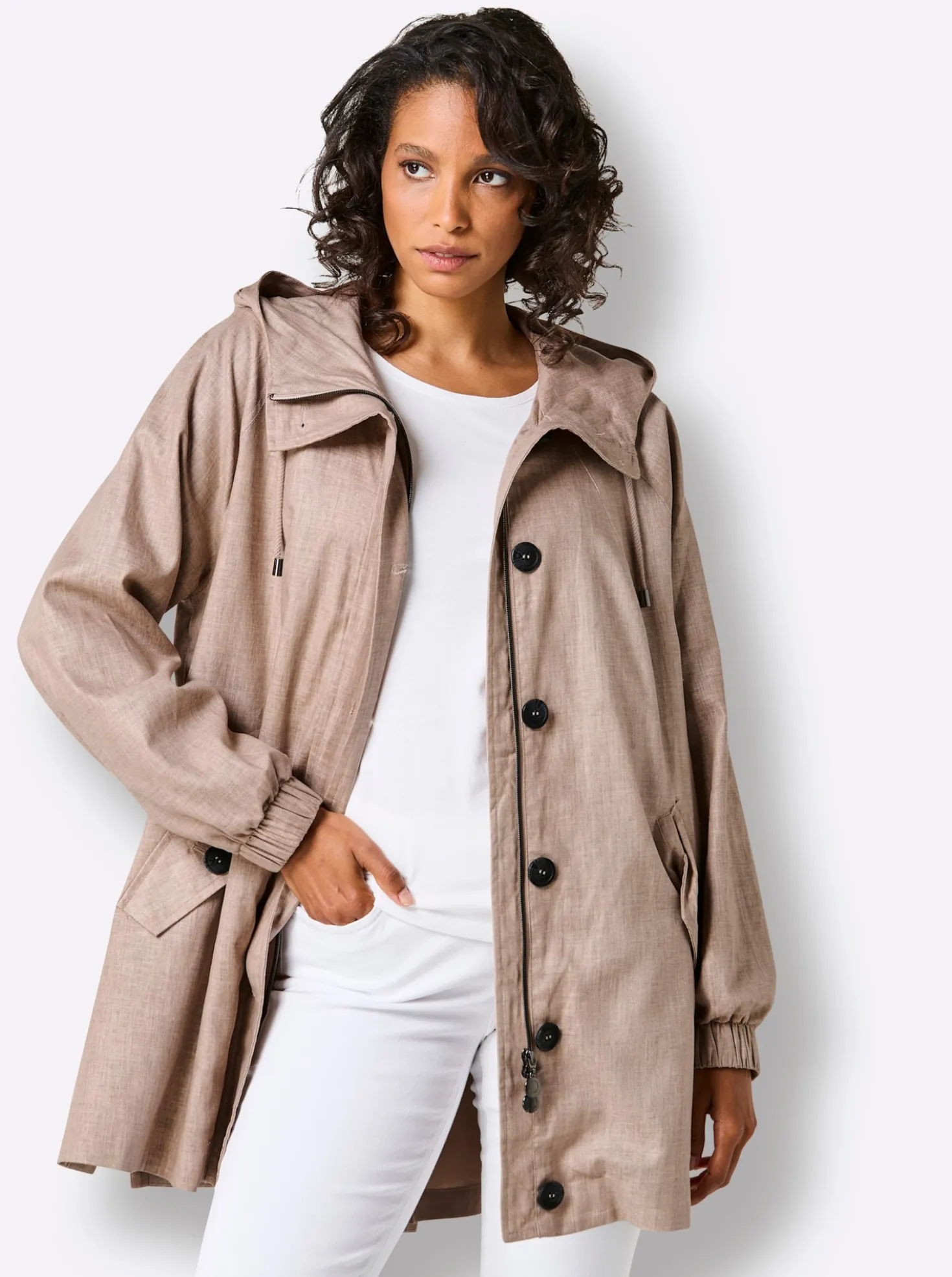Parka mit 30% Leinen