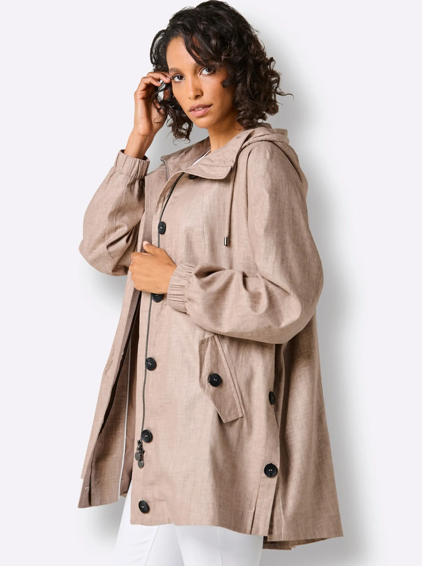 Parka mit 30% Leinen