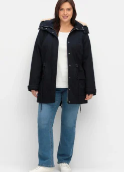 Parka mit Taillen-Gummizug, warm wattiert