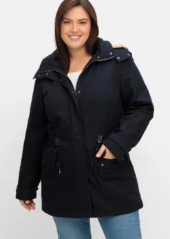 Parka mit Taillen-Gummizug, warm wattiert