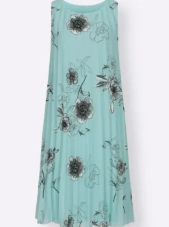 Plisseekleid aus Georgette, gefüttert