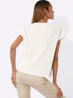 Plissee-Shirt mit Grafikdruck