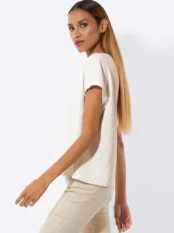 Plissee-Shirt mit Grafikdruck