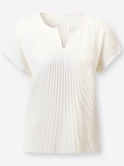 Plissee-Shirt mit Grafikdruck