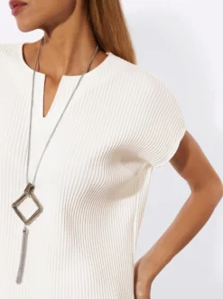 Plissee-Shirt mit Grafikdruck