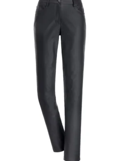 5-Pocket-Hose in Leder-Optik