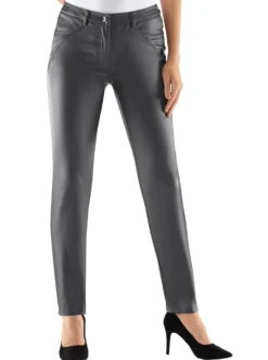 5-Pocket-Hose in Leder-Optik