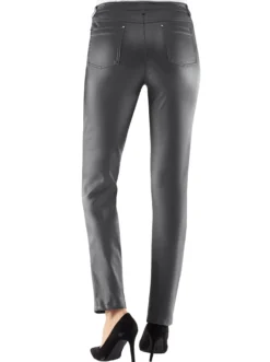 5-Pocket-Hose in Leder-Optik
