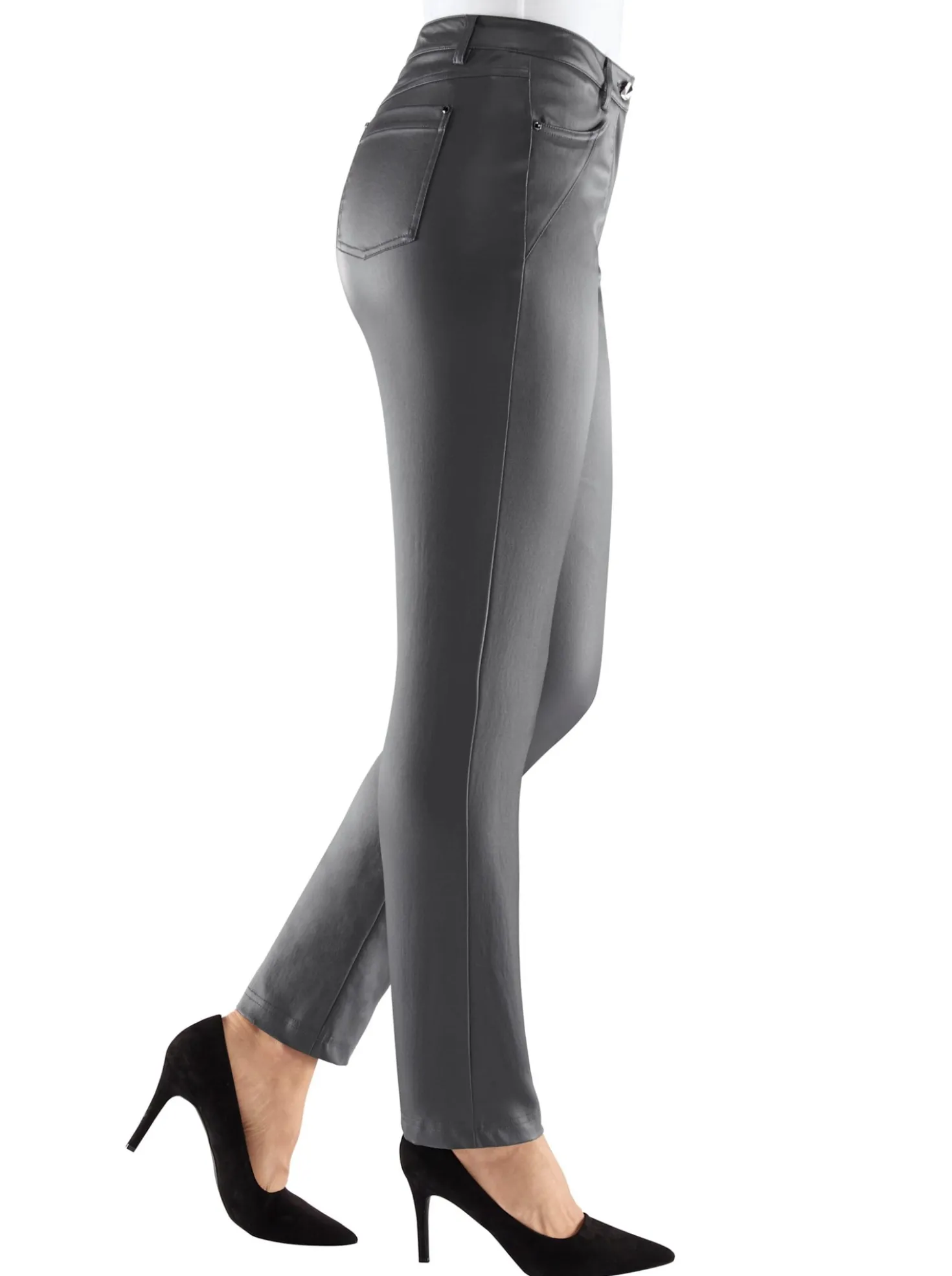 5-Pocket-Hose in Leder-Optik