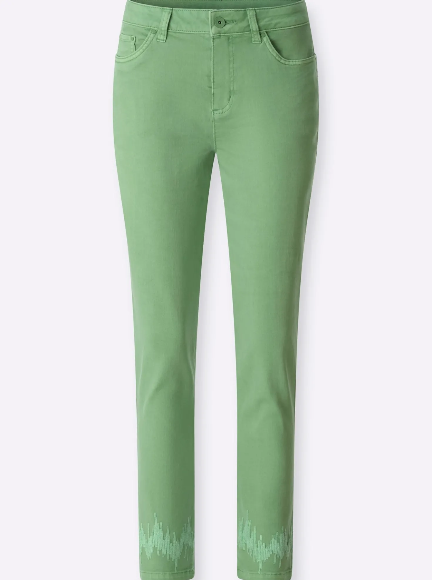 5-Pocket-Hose mit Pailletten