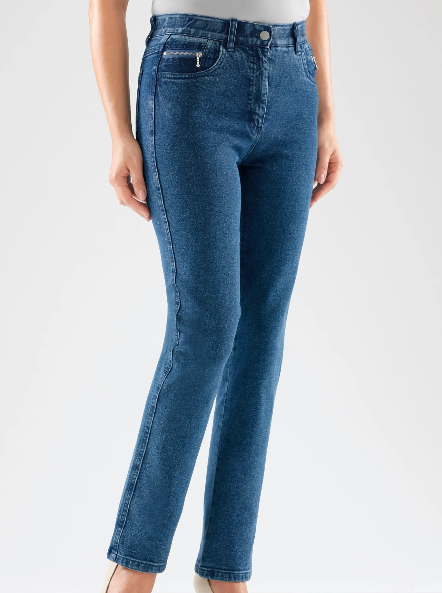 5-Pocket-Jeans gerade geschnitten