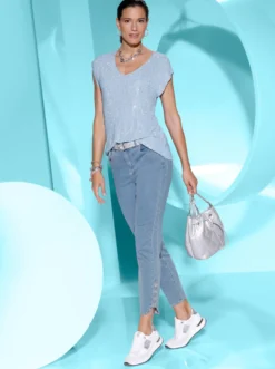 5-Pocket-Jeans mit Glitzersteinchen