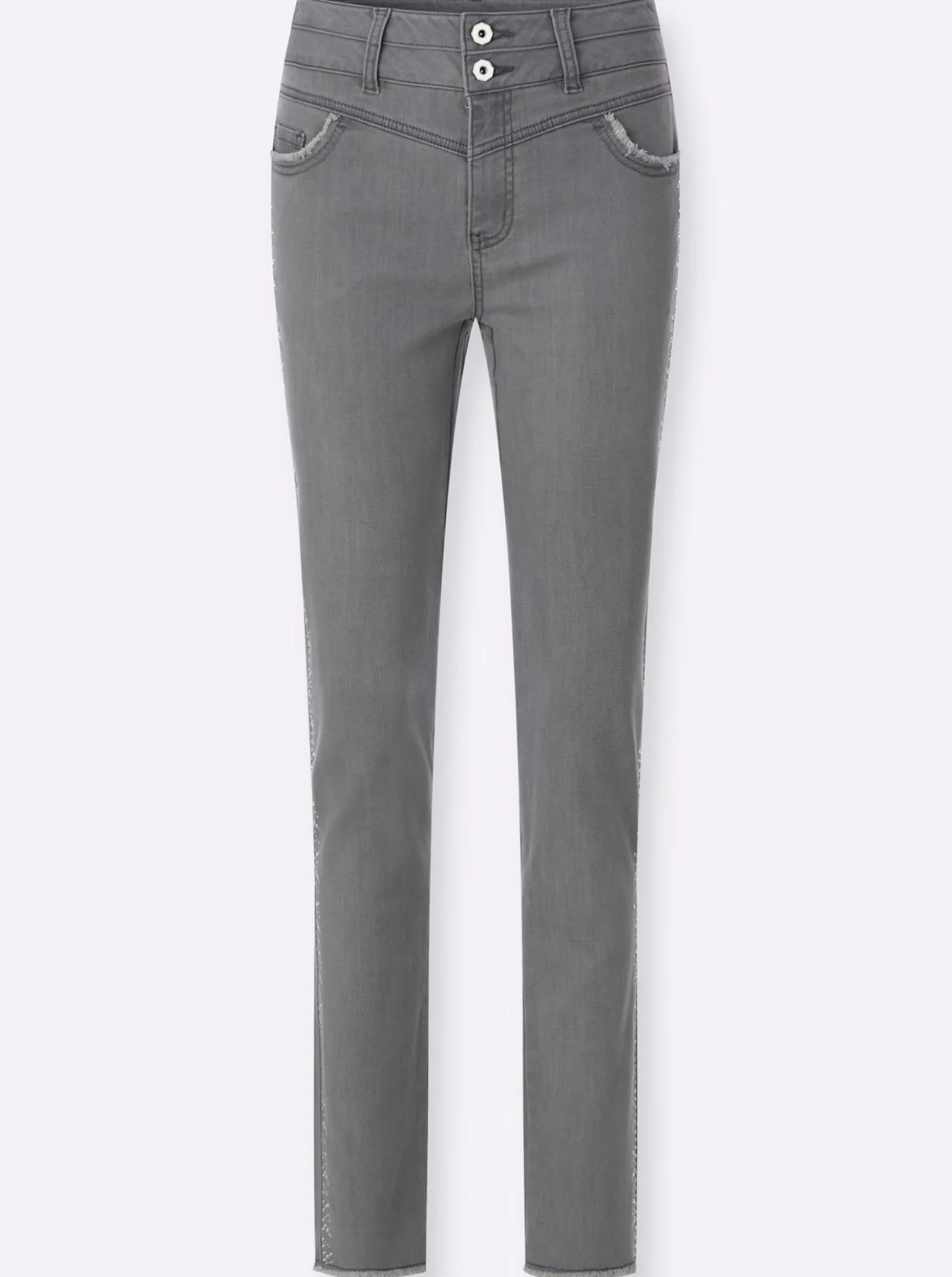 5-Pocket-Jeans mit Glitzersteinchen