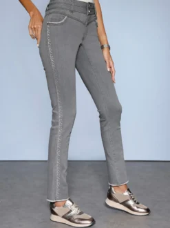 5-Pocket-Jeans mit Glitzersteinchen