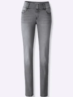 5-Pocket-Jeans mit hohem Bund