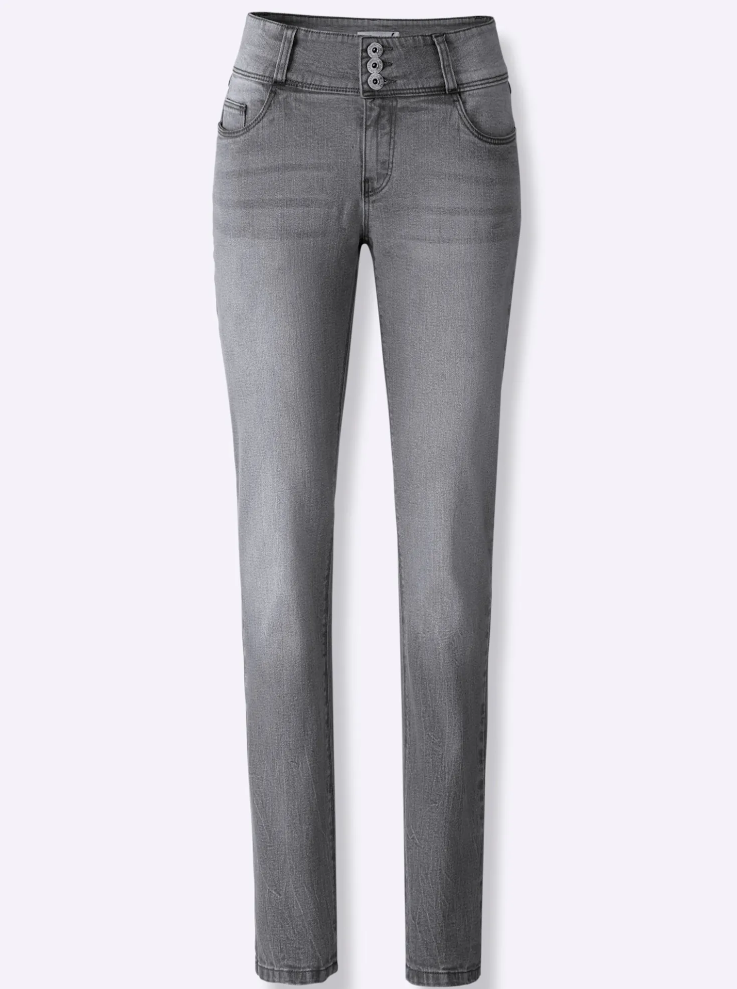 5-Pocket-Jeans mit hohem Bund