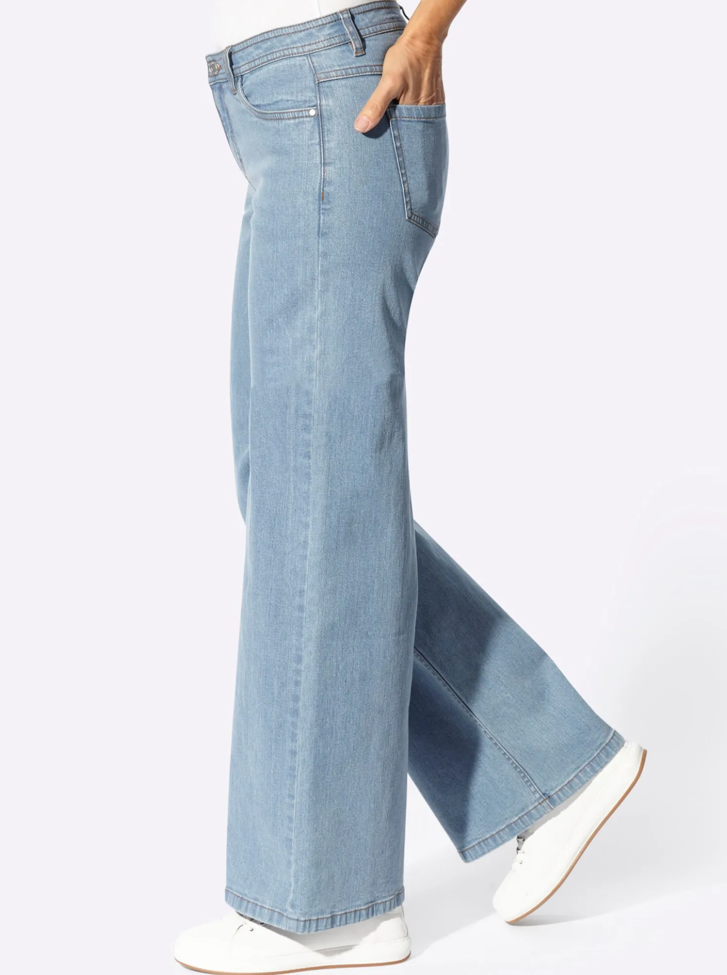 5-Pocket-Jeans mit Kontrastnähten