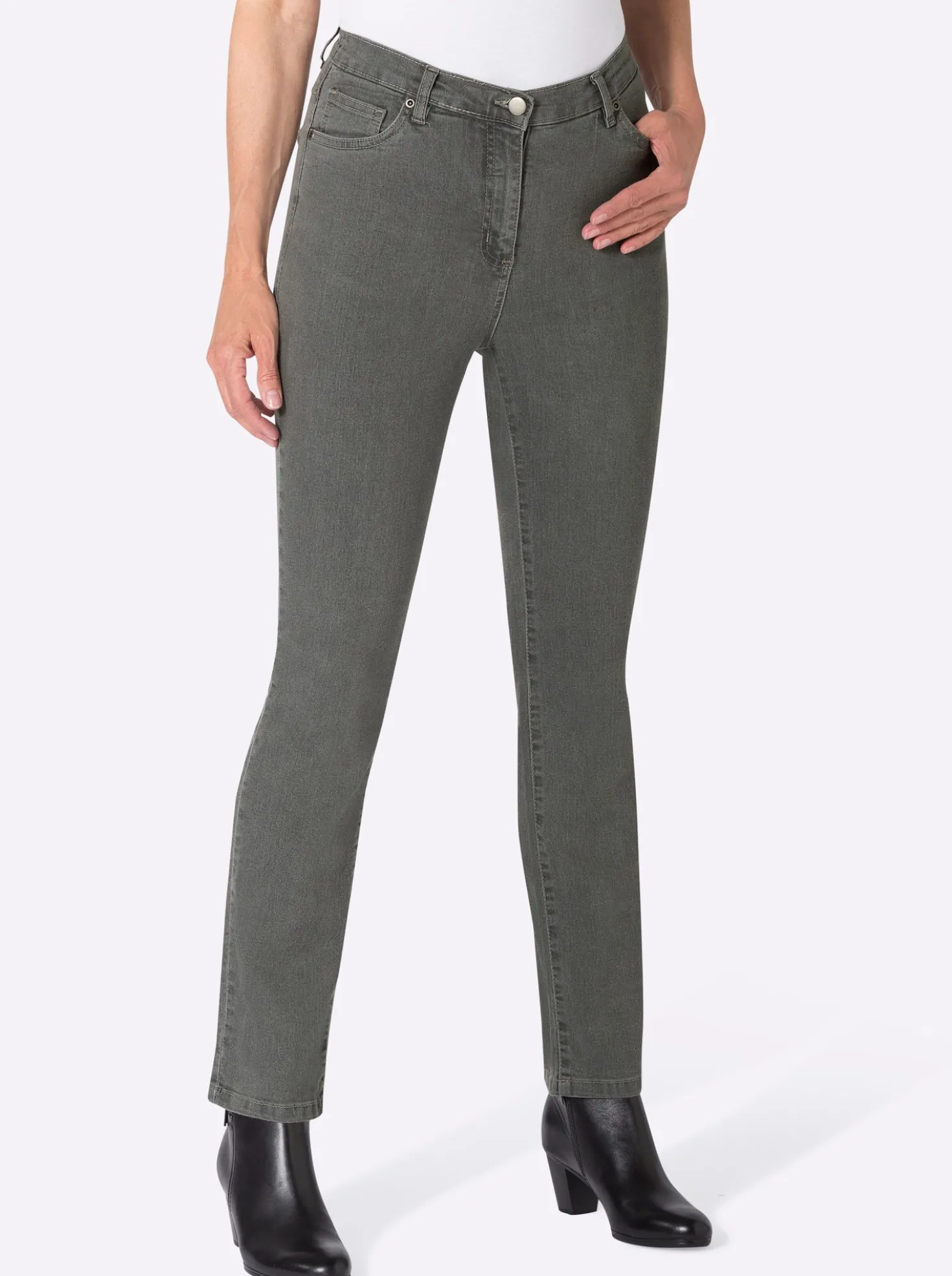 5-Pocket-Jeans mit Stickerei-Motiv