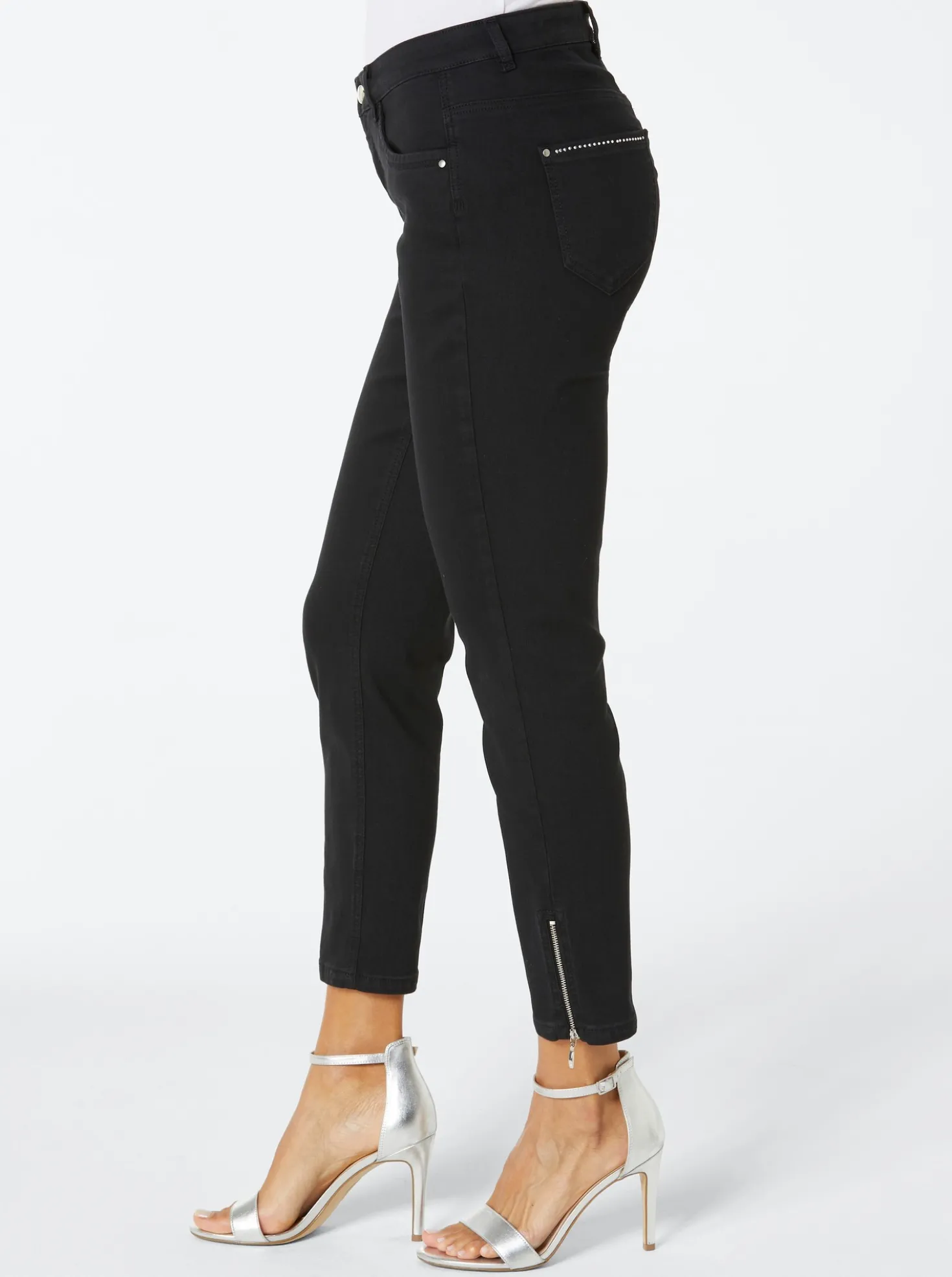 5-Pocket-Jeans mit Strass-Applikation