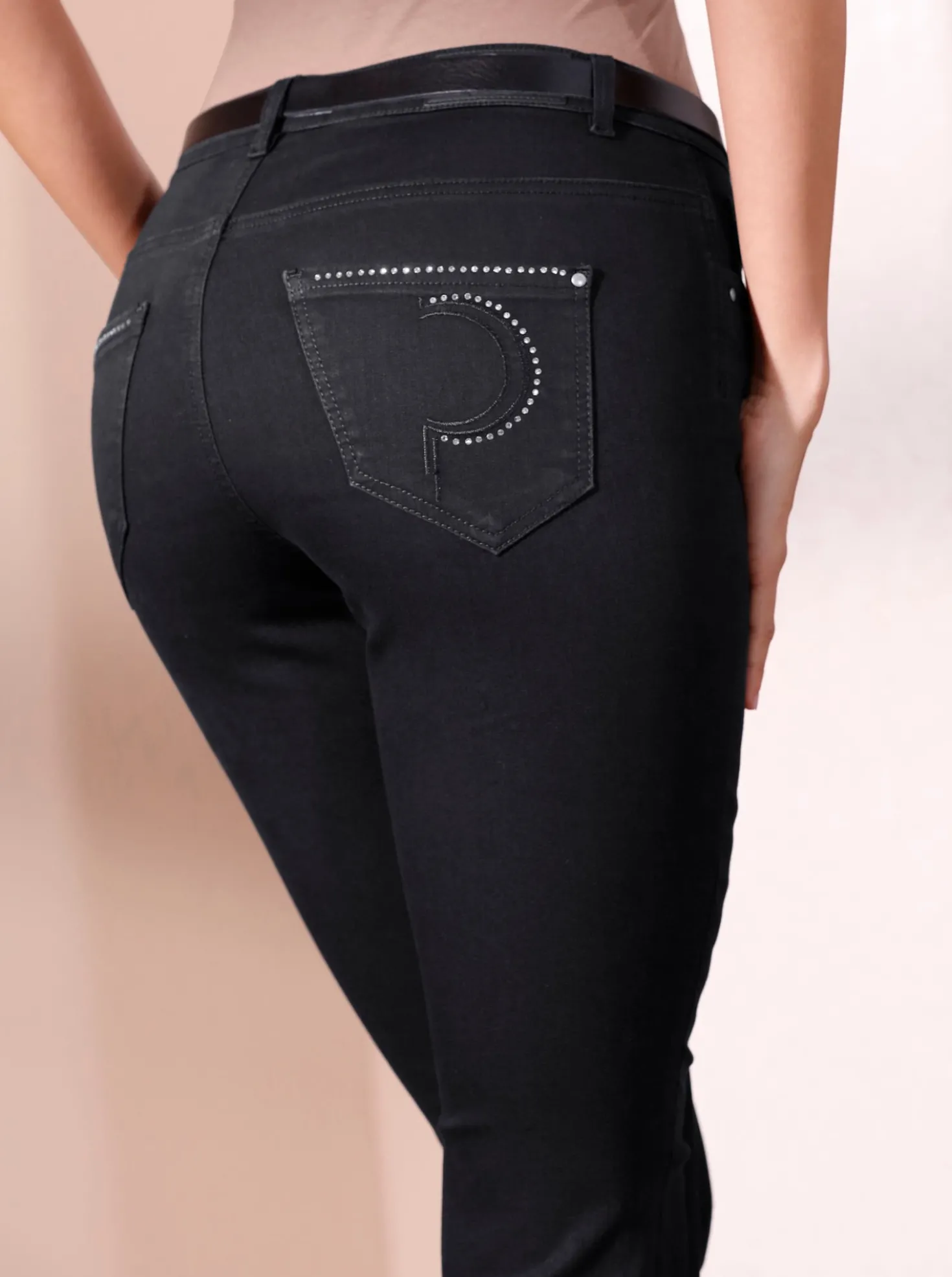 5-Pocket-Jeans mit Strass-Applikation