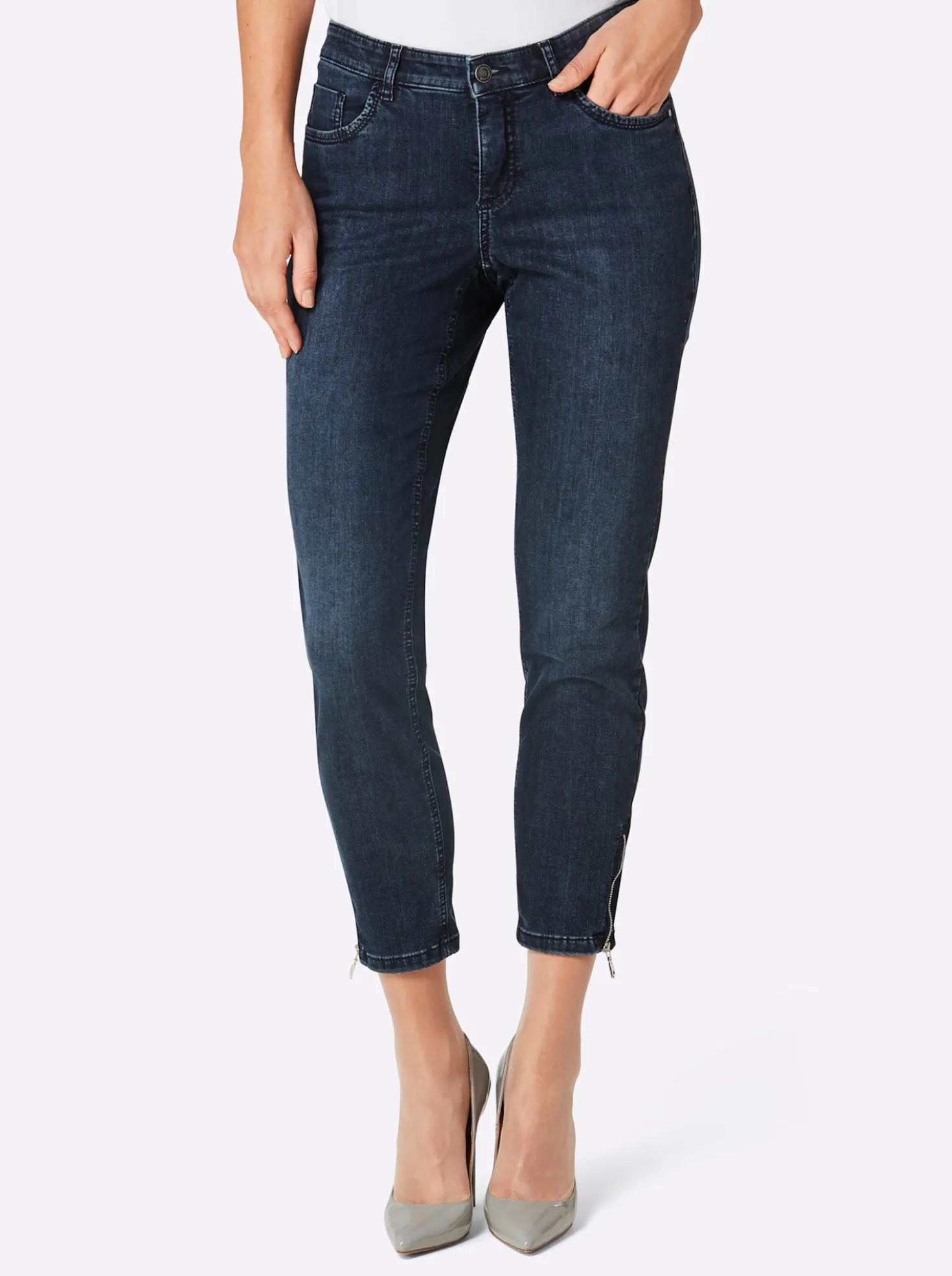 5-Pocket-Jeans mit Strass-Applikation